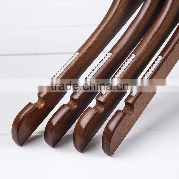 Girls Black Laundry Wooden Shirts Hanger White Pant Hanger Scarfs Tie and Belt Wood Hanger photo-2