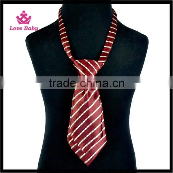 Wholesale Polyester Necktie Top Quality Baby Boys Tie Soft Fabric Adjustable Stripe Baby Necktie photo-3