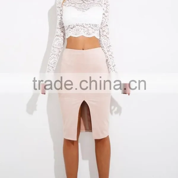 Wholesale Clothing Manufacturers Elegant Long Sleeve Lace Crop Top,sexy Transparent Summer Lace Top 2015 photo-5