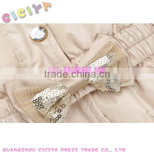 Worm Long-designed Girl Padding Coat With Waistband photo-4