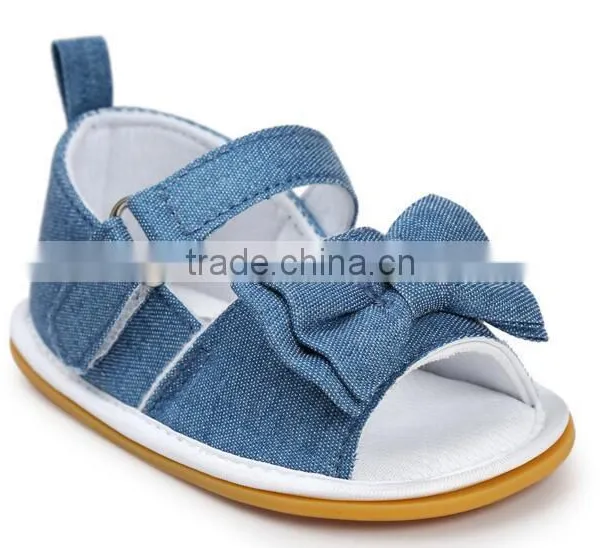 Denim Baby Girl Shoes, Stripe Baby Girl Shoes photo-5