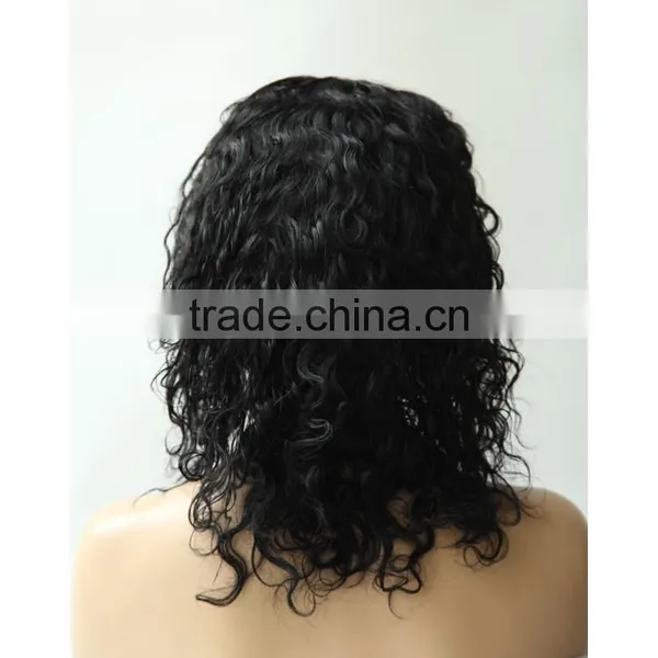 Black Rose Elastic Band Brazilian Hair Glueless Full Lace Wig, African Braided Human Hair Full Lace Wig photo-3