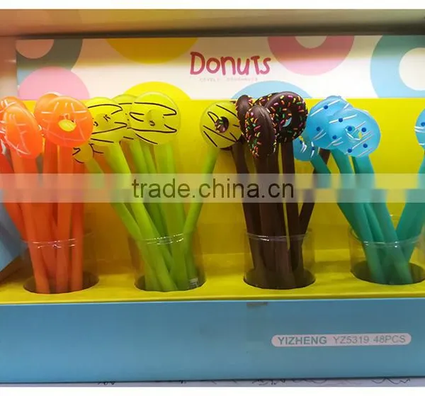 Creative Cute Novel Colorful Donut Shape Gel Pen Gift for School Kids photo-4