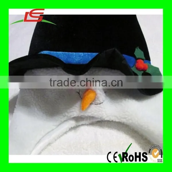 Heavy White Plush Snowman Luxury Christmas Santa Hat photo-3