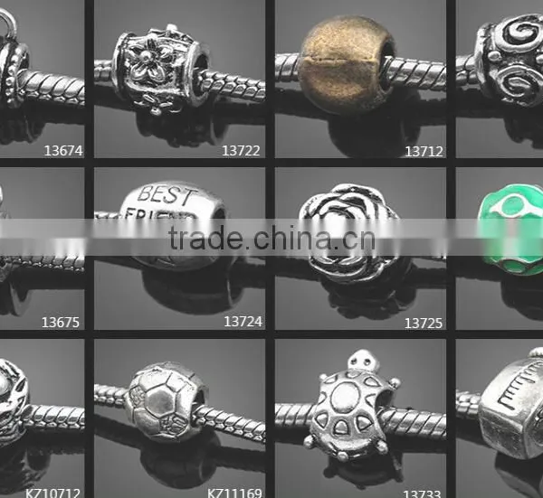 European Fashion Bracelet Charms Alloy Metal Beads Findings Metal Assorted Charms photo-2