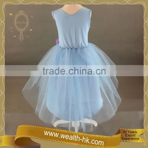 Layer Tulle Short Front and Long Back Flower Girl Dresses photo-5