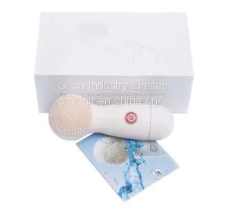White CNV Electric Ultrasonic Face Cleansing Facial Brush Silicone Facial Brush, Cleanser and Massager