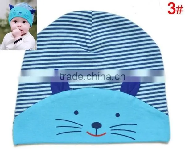 Cute Cartoon Cat 100%cotton Baby Children Hat photo-4