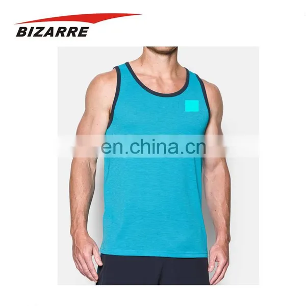 New Mens Spandex Custom Logo Body Building Polyester Singlet photo-5