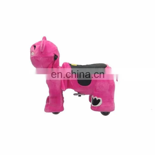 HI Pink Piggy Walking Stuffed Animal Ride on Toy Electric Coin Operated Animal Ride photo-4