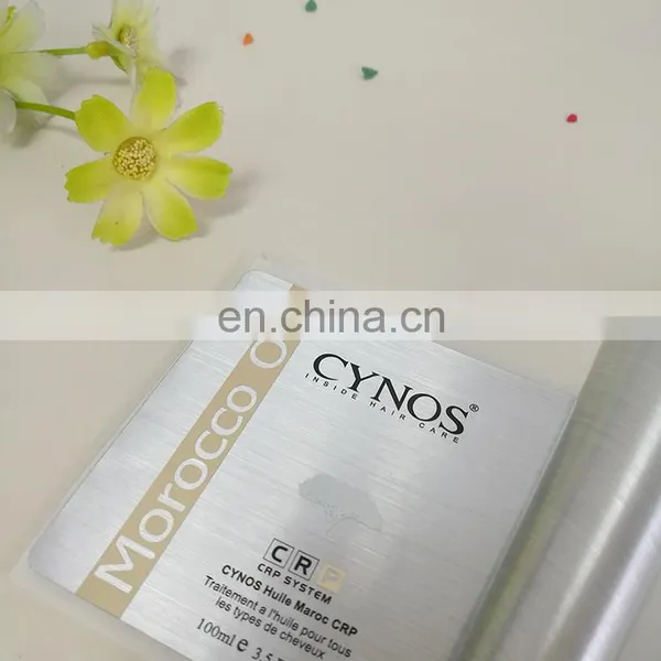 China Manufacture 100ml Morocco Oil Adhesive Label Printing Aluminium Silver Foil Sticker photo-3