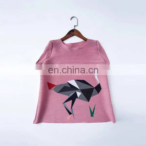 New Fashion Women Summer Short Sleeve Blouse Pleates Clothes photo-5