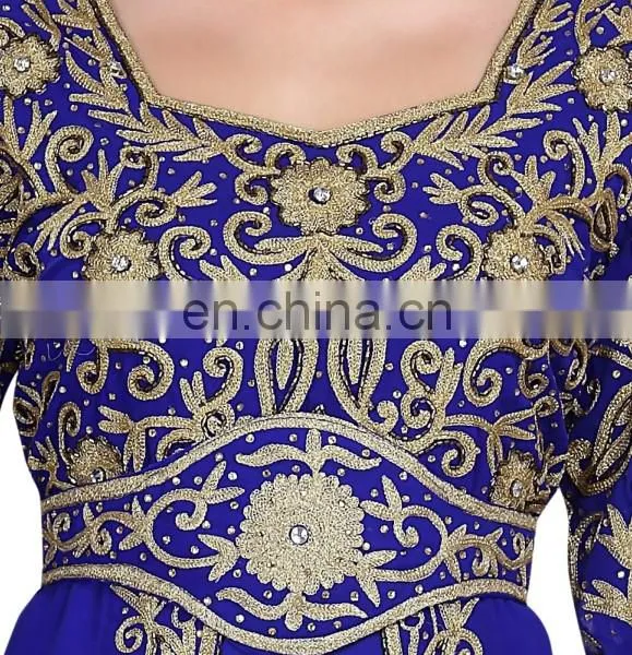 Bridal Party Wear Elegant Moroccan Khaleeji Thobe Dress For Women photo-6