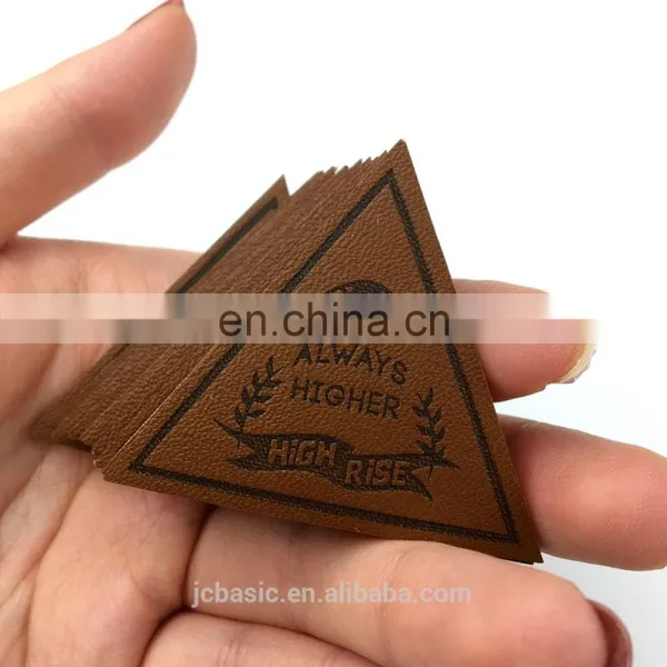 Washable Embossed Fake Leather Tags Labels photo-2