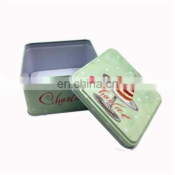Custom Printing Empty Metal Custom Size Chocolate Cake Cookie Jar