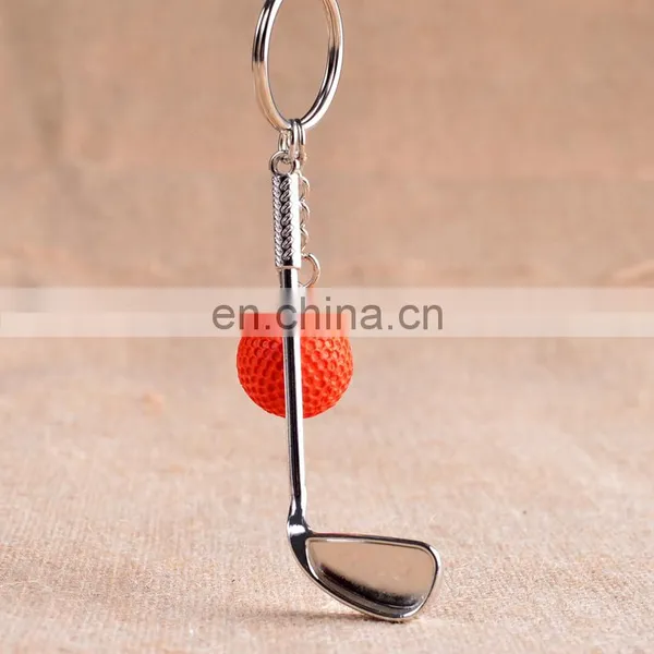 3D Mini Golf Ball And Golf Key Chain Club Shaped Metal Golf Keychains for Professional Sport Gift photo-2