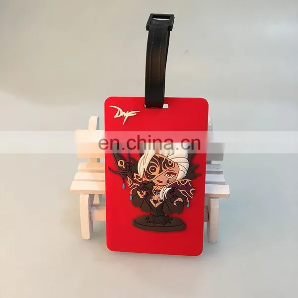 Custom Waterproof 3D Soft PVC Travel Luggage Tag With Plastic Buckle photo-3