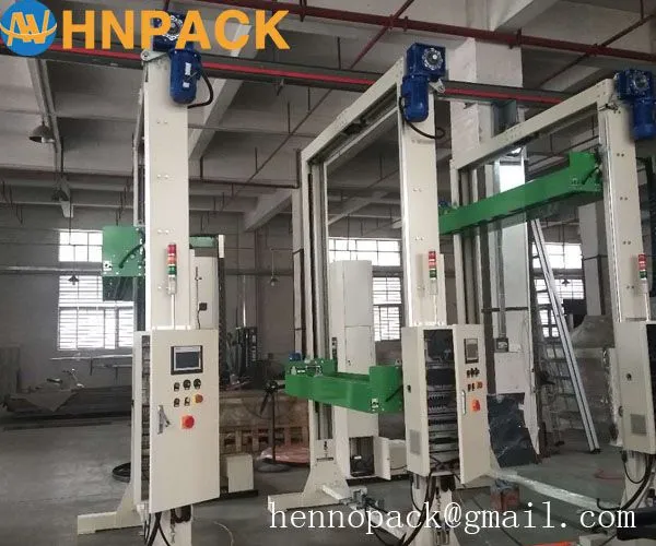 Hennopack Fully Automatic Pass Type Pallet Top Foil Sheet Dispenser Machine photo-4