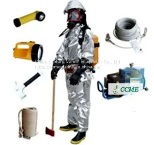 Marine fire fighting equipment helmets fire suits air breathing apparatus