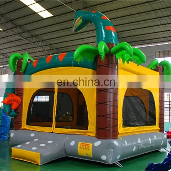 Entertaining Module Commercial Inflatable Dinosaur Rain Forest Jumpy Bouncer House , Inflatable Bouncy Castle For Kids photo-5