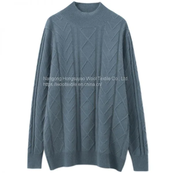 Custom Fashion Black O-Neck Plain Knited Sweater for Men With Long Sleeve photo-2