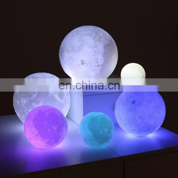 Creative Kids Gift Remote Control RGB 16 Colors 3d Moon Lamp photo-3