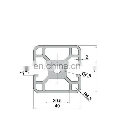 SHENGXIN 4040 Slot Extrusion Aluminium Profile photo-2