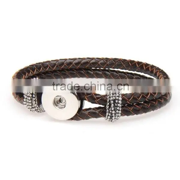 New Design Fashion Stainless Steel Bangle Snap Button Charm Bracelet From China photo-6