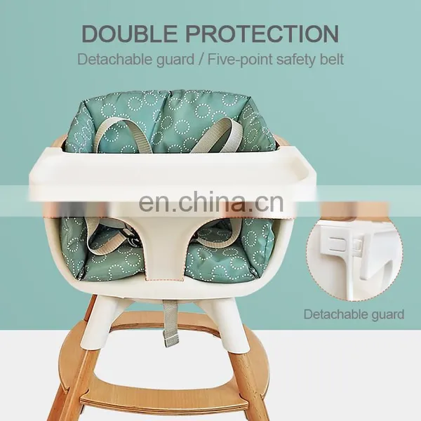 Infant Toddler Eating High Chair Baby Seat Wooden Chair for Feeding photo-5