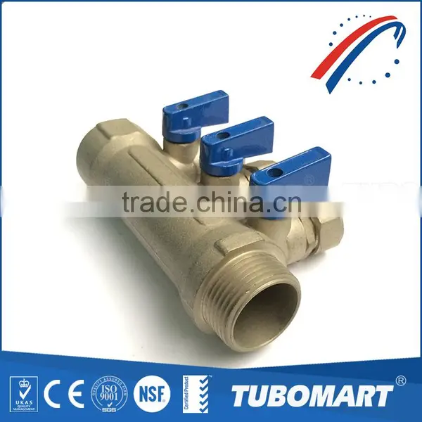 Three Connectors Brass Manifolds Fitting for PE Pipes photo-3