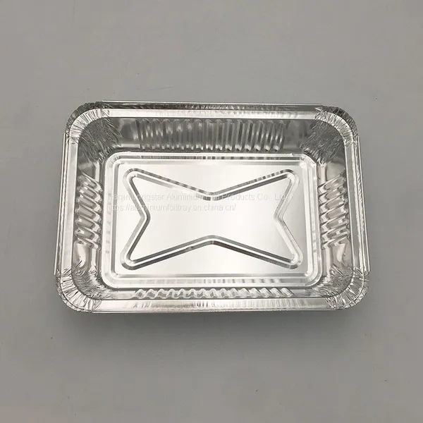 1000ml Rectangular Aluminium Foil Pan Takeaway Food Box photo-5