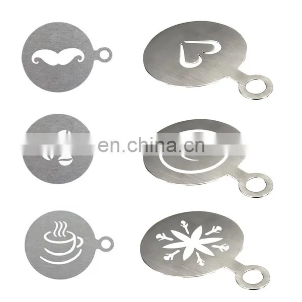 2021 Trending Selling Products Barista Stencil Stainless Steel 6 Pcs Set in Good Price From Indian Manufacture Seller photo-3