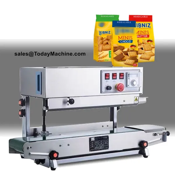 Stainless Steel Continuous Band Sealer for Pet Food Coffee Plastic Bag Packaging photo-5