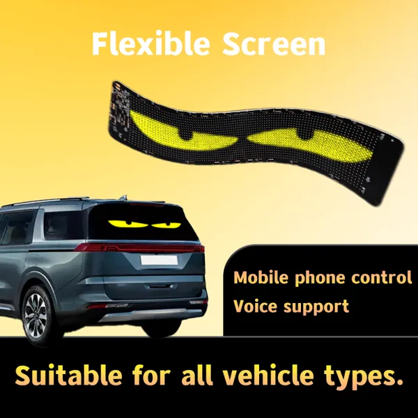 Super Bright Led Screen Led Scrolling Display Screen Sticker APP Programmable Soft Led Displays Flexible Led Screen for Car photo-2