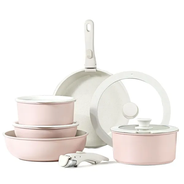Customized Color Aluminum Nonstick Cookware Set photo-3