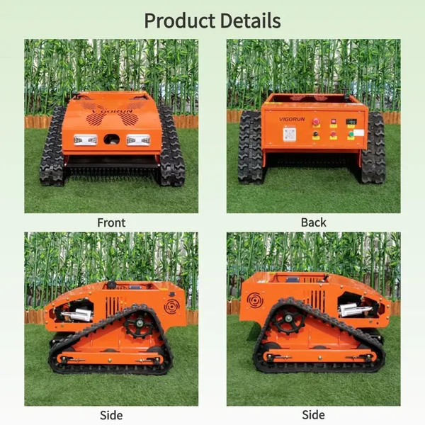 Vigorun VTC550-90 RC Tracked Slope Mower 550mm Cut 35 Degree Climbing Compact Crawler Grass Cutter photo-2