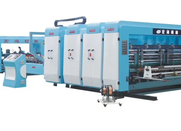 Carton Box Folding and Gluing Machine for Hanburger photo-2