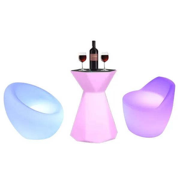 LED Light-Up Plastic Sofa Chair Home Living Room Outdoor Events Apartments Hotels Wine Cellars-for Bar Furniture