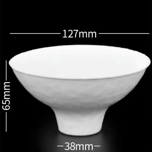 500ml Disposable Bowl, Sugarcane Bagasse Pulp, Compostable & Biodegradable, White photo-4