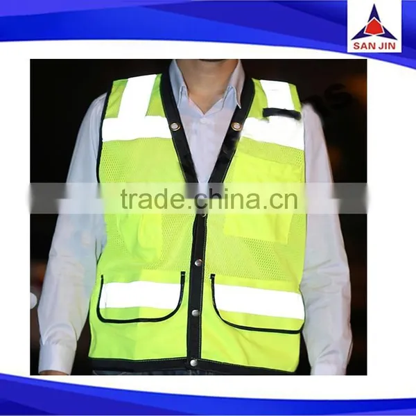 Safety Vest With Flashing Tapes Cheap Reflective Vest