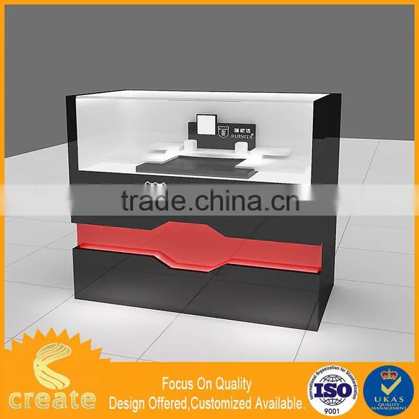 China Factory Acrylic Countertop Watch Display Spot Light Glass Display Cabinet photo-4