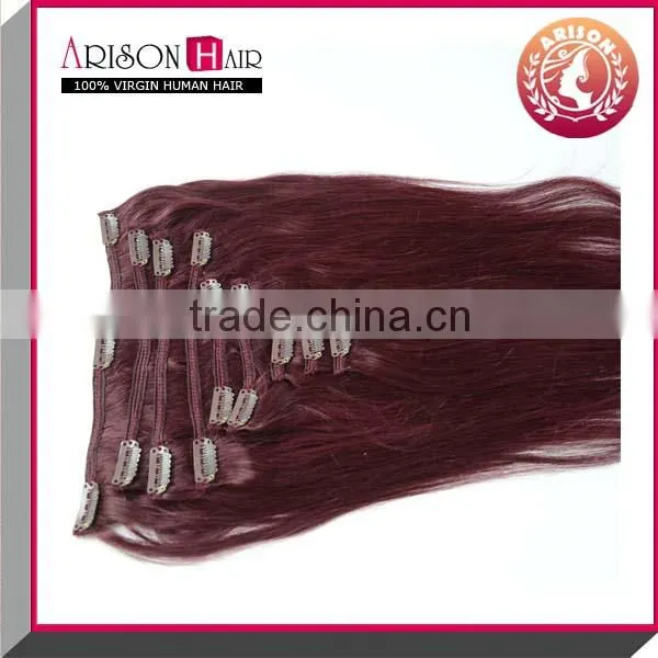 Top Sale 100% Virgin Brazilian Curly Hair Clip in for Naturally Curly Hair