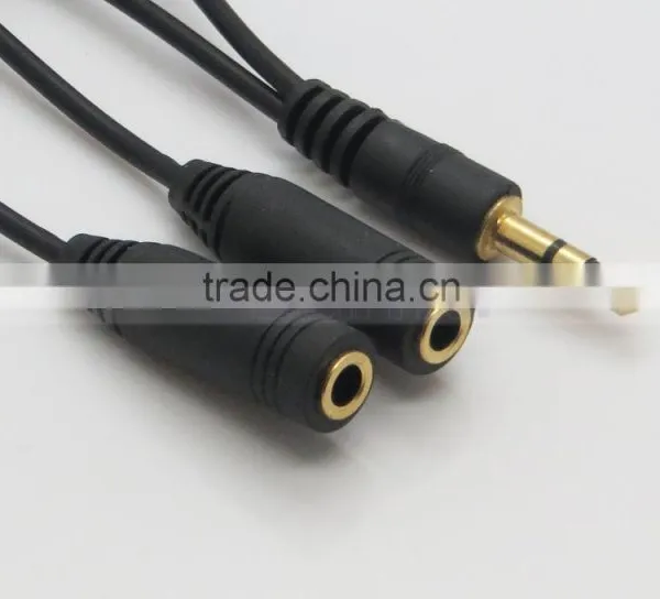 3.5MM 2.5MM 1 to 2 Audio AUX Splitter Cable For Earphone Headphone photo-3