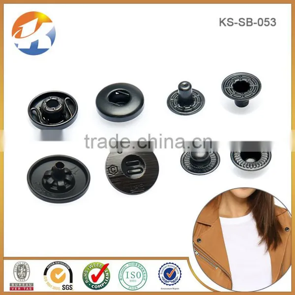 Fashion Shiny Brushed Surface Engraved Snap Buttons Custom photo-5