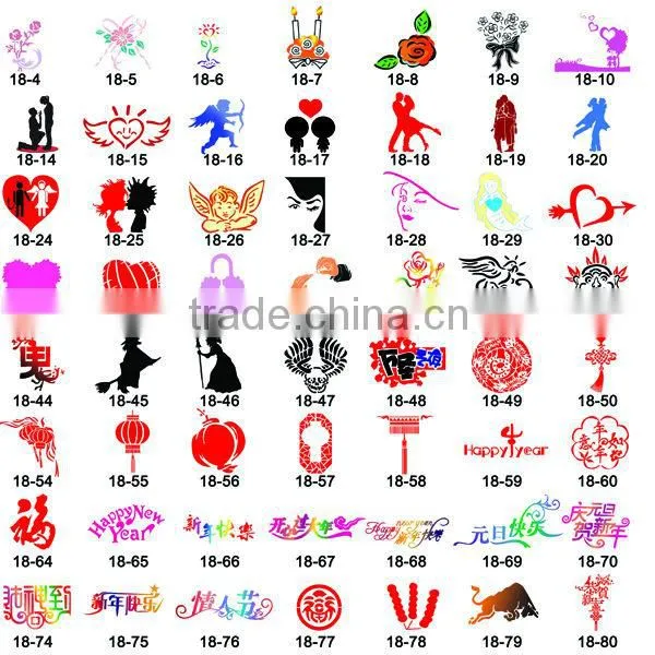 Airbrush Body Art Tattoo Stencil Template photo-2