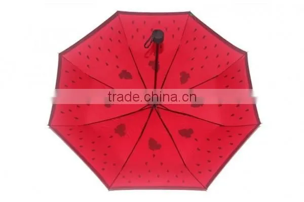 Metal Frame Material and Aluminum Metal Type Umbrella With Red Color photo-2