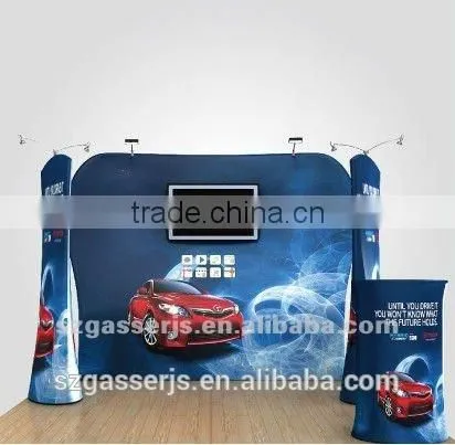 Factory Custom 3*3m Aluminium Stand Fabric Display Pop up Banner photo-5