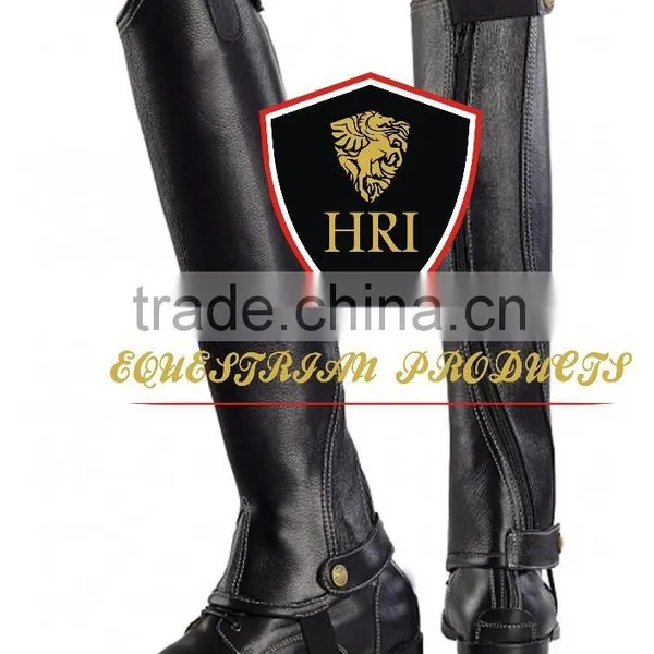 Shiny Leather Half Chaps&Gaiters / Horse Riding Geniun Leather Half Chaps / Horse Riding Natural Leather Half Chaps/Gaiters