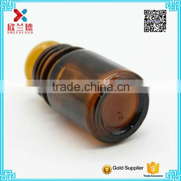 Hot Sale Amber Pharmaceutical Cylinder Glass Medicine Bottle 20ml photo-3