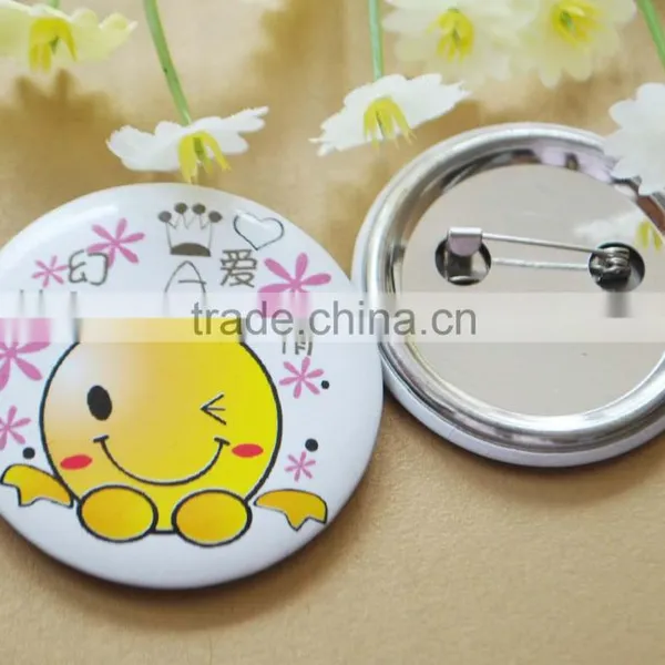 custom pin button badge with safety pins